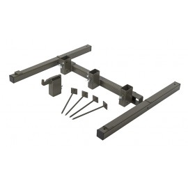 Foldable Metal Stand - Steel - Brown Grey