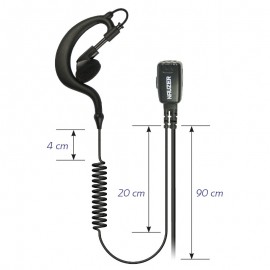 Nauzer Micro-auricular orejera PTT ICOM