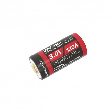 Weltool UB-123A 3.0V USB Rechargeable Li-ion Battery